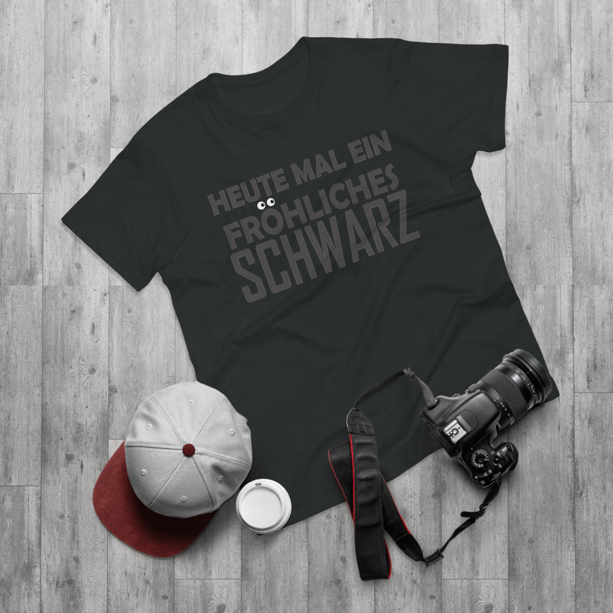 Heute mal ein fröhliches Schwarz – Herren T-Shirt