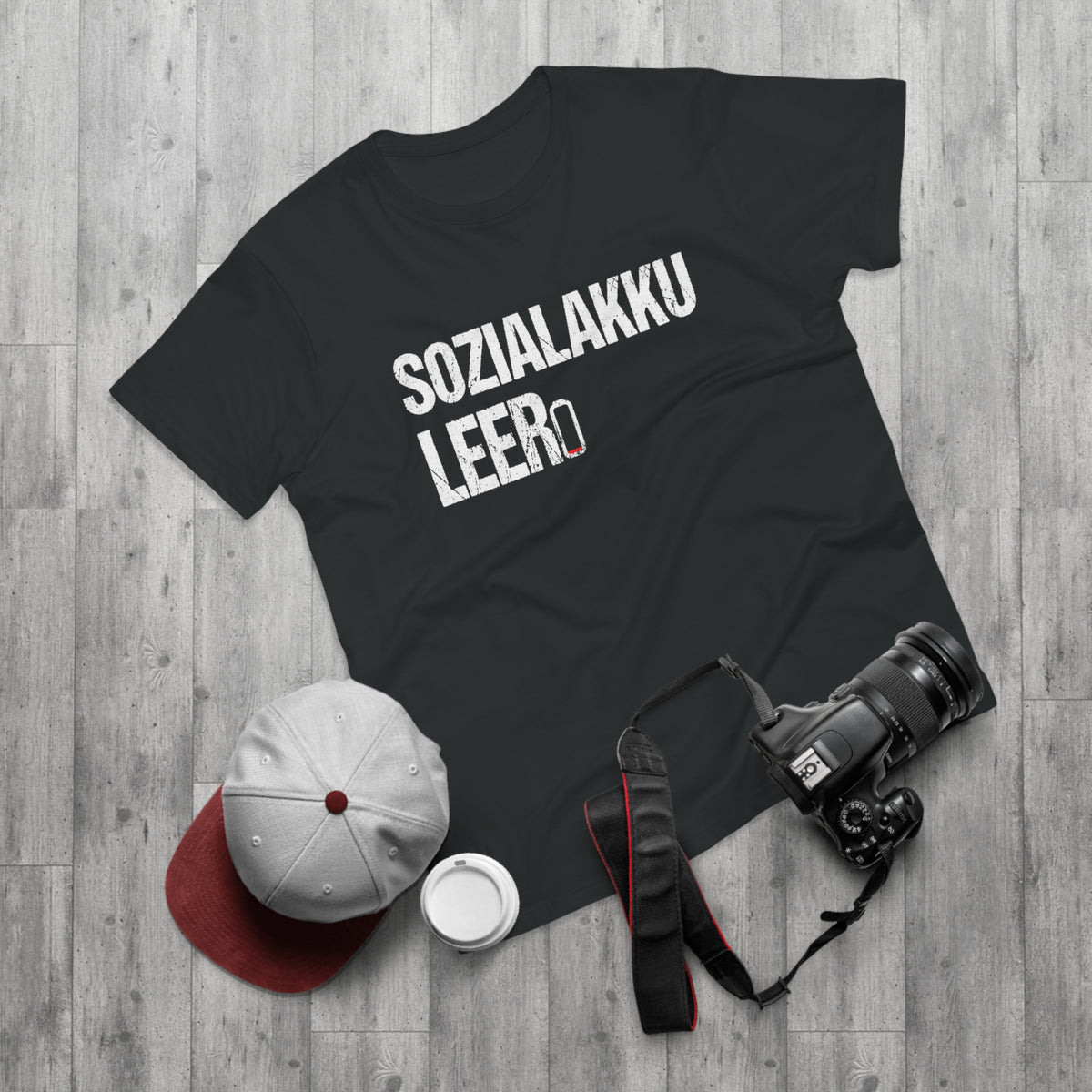 Sozialakku leer – Herren T-Shirt