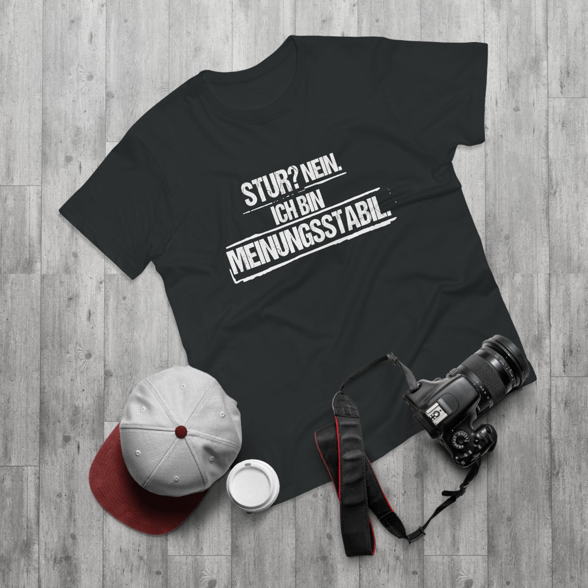 Stur? Nein. Ich bin meinungsstabil. – Herren T-Shirt
